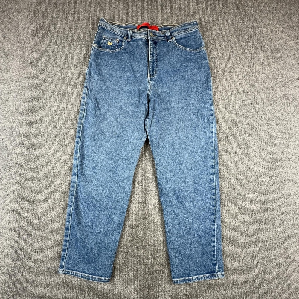 Gloria Vanderbilt Jeans Womens 16 Petite Medium Wash High Rise Straight Denim